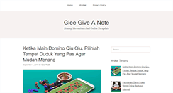 Desktop Screenshot of gleegiveanote.com