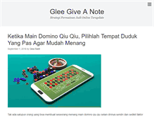 Tablet Screenshot of gleegiveanote.com